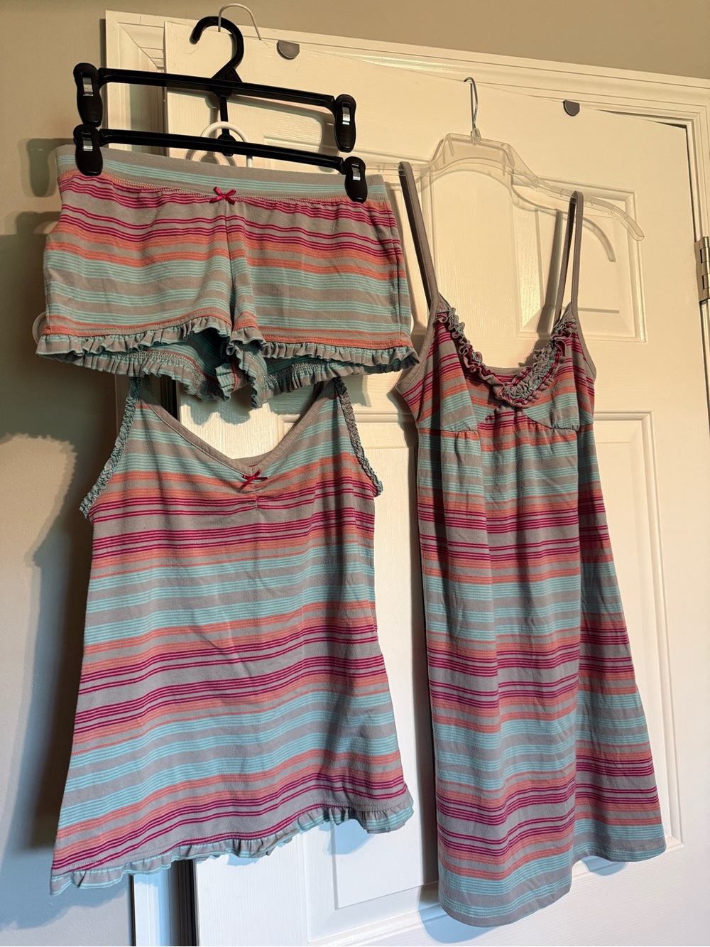 Xhilaration Striped Sleepwear Set in Pink & Aqua